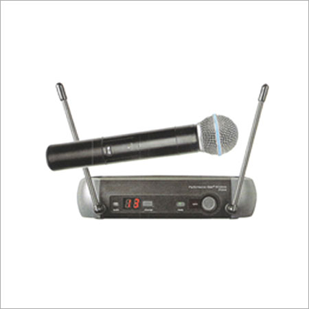 Black Color Vhf Wireless Microphone Frequency Range: 210-270 Milihertz