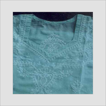 Chikan Embroidered Womens Designer Top