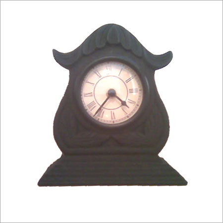 Black Designer Desktop Carving Clock