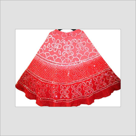 Ladies Fancy Bandhani Skirts