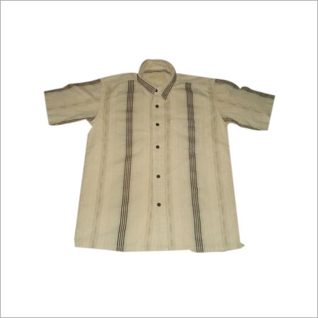 Mens Pure Cotton Slim Fit Casual Shirt - Plain Pattern Button Closure Machine Washable