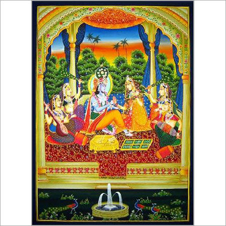 Handmade Radha Krishna Painting