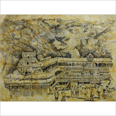 Golden Multi Sizes Temple Painting