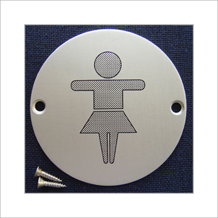 Silver Stainless Steel Ss Toilet Sign Board