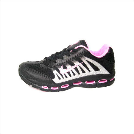 Black Ladies Running Sports Shoes