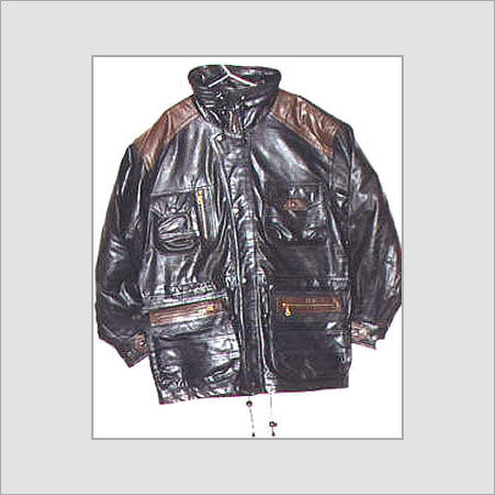 Plain Mens Black Leather Jackets 