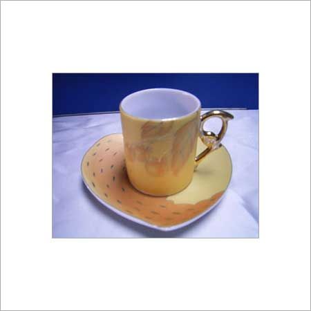 Porcelain Coffee Cup and Saucer Set