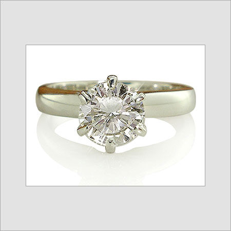 Natural Round Diamond Solitaire Ring