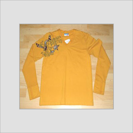 Yellow Pure Cotton Sweat Shirt