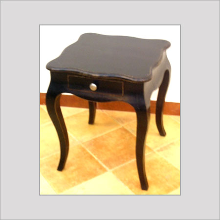 Wooden French Side Table with Drawer