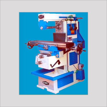Gear Head Universal Milling Machine - 1520 x 385 mm Table Size, 3 H.P. Motor Power, 25 - 2000 rpm Spindle Speed | Automatic, Eco-Friendly, High Efficiency, Low Noise, Blue & White Color
