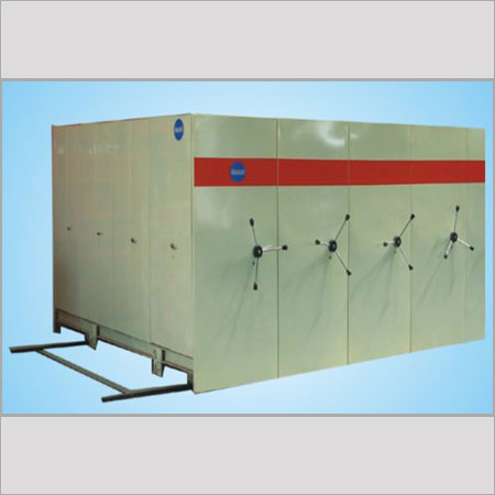 MOBILE RACK - Steel Frame, Customizable Height & Width, Powder Coated Finish | High Density, Space Saving, Track System Mobility