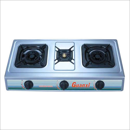 Stainless Steel Three Burner Gas Stove No.Of Burners: 3