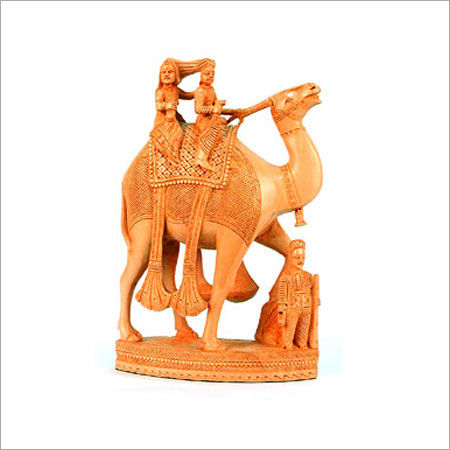 Wooden Decorative Camel Figure