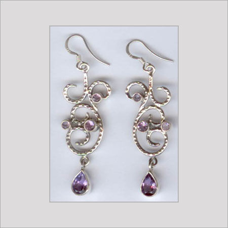 Ladies Designer Silver Earrings