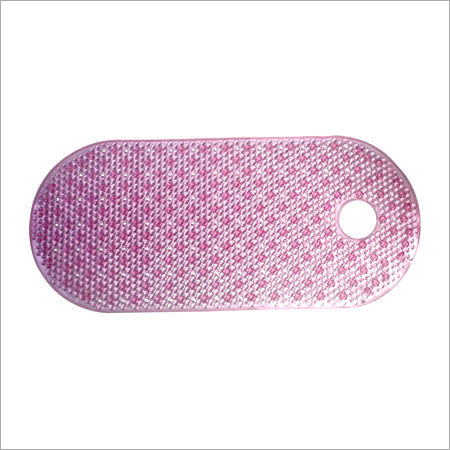 Pink Color Pvc Bathroom Mat Size: 87X38Cm