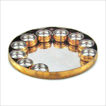 Brass Bulging Thali Set