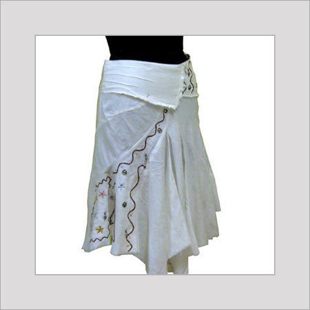 White Color Ladies Skirts