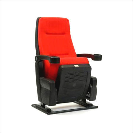 Easy To Clean Red And Black Color Auditorium Chair 