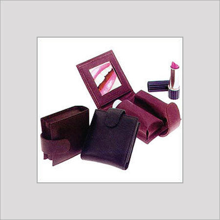 Leather Lipstick Case With Mirror