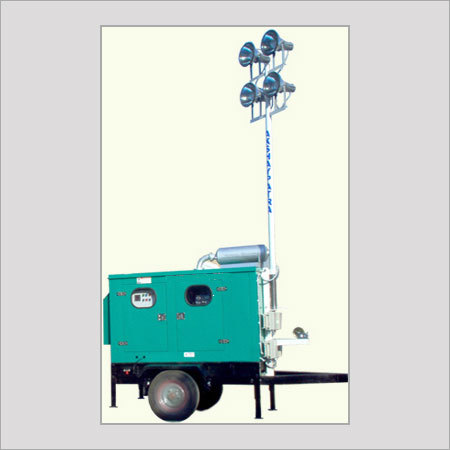 Mobile Flood Lighting Tower - Compact Design , Very Low Noise Level, High Safety Performance, Operator Friendly