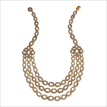 Diamond Studded Gold Necklace  Gender: Women'S