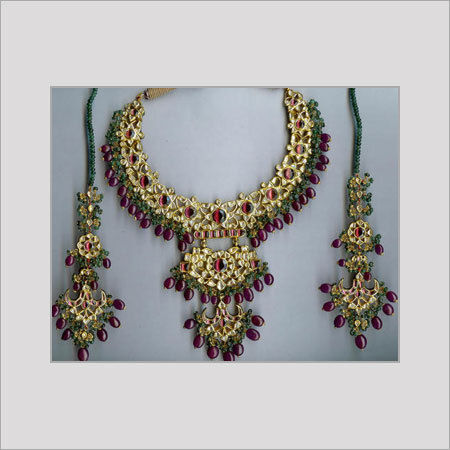 Designer Polki Gold Necklace Set