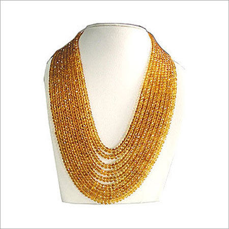 Citrine Faceted Beads Necklace