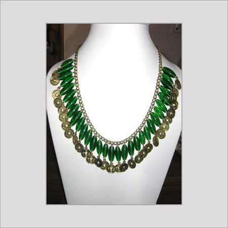 Various Colors Are Available Designer Green Beads Necklace 