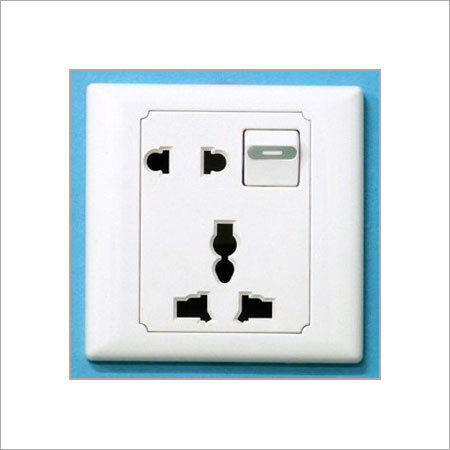 White Color Socket With Switch