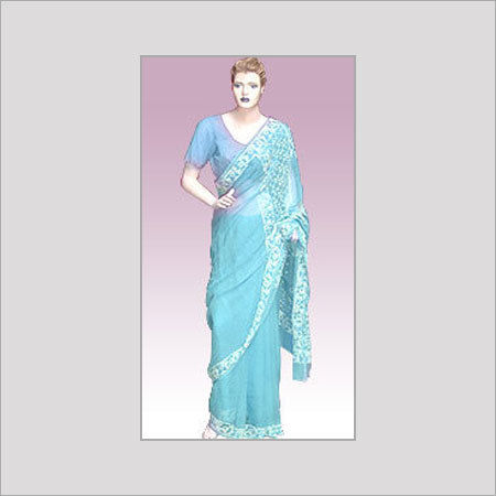 Embroidered Georgette Saree