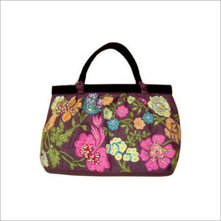 Multicolor Canvas Patch Work Ladies Handbag