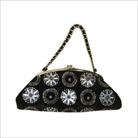 Ladies Velvet Beaded Frame Bags