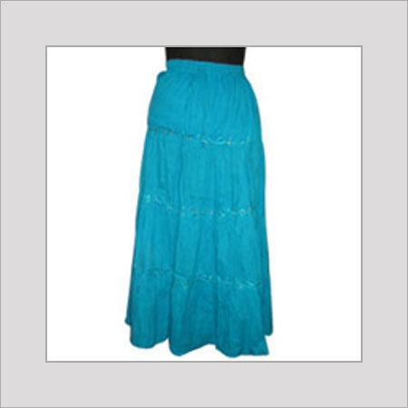 Sky Blue Color Ladies Skirts 