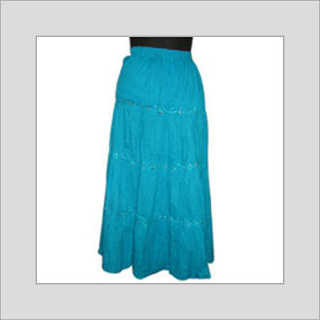 Sky Blue Color Ladies Skirts  Length: Various Length Are Available Inch (In)