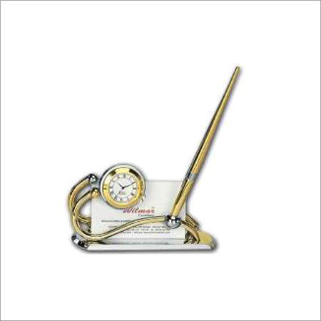 Metal Desk Clock With Gold Plating