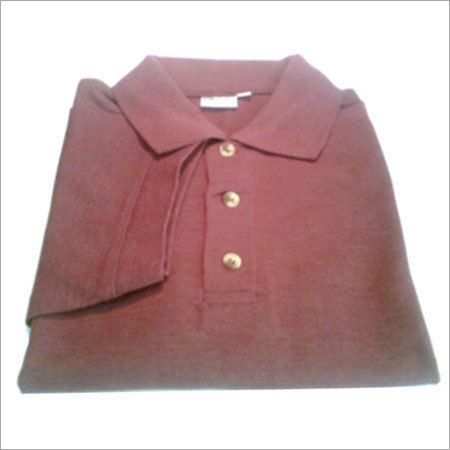 Cotton Maroon Melange T-shirt