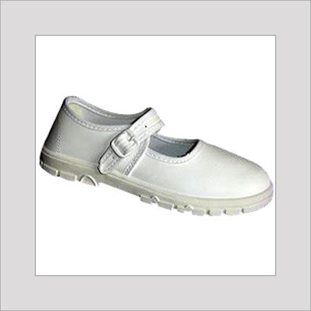 Girls White School Shoes