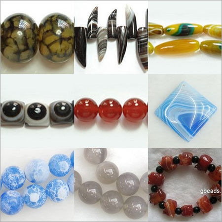 Polished Natural Agate Beads Size: Vary