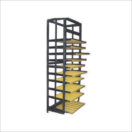 Yellow-Black Free Stand Books Racks