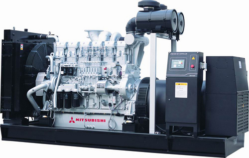 Black Mitsubishi Engine Series Diesel Generator Set