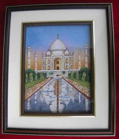 TAJ MAHAL GEMSTONE PAINTING