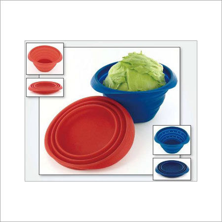 Various Colors Available Food Grade Silicone Collapsible Colander