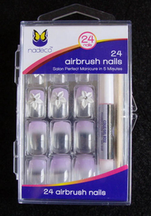 24 Airbrush Nails For Ladies