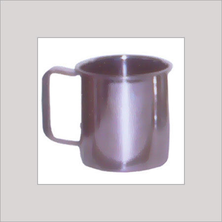 Silver Stainless Steel Moulded Handle Mug