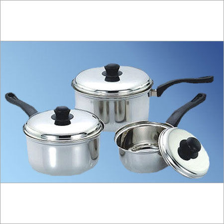 Metal Stainless Steel Regular Saucepan