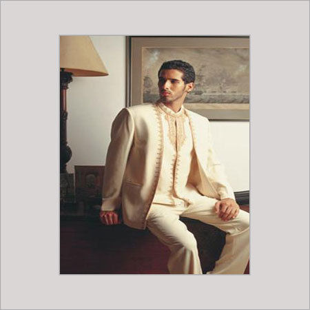 White Finely Stitched Mens Jodhpuri Suits