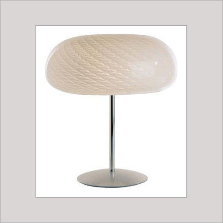 White Stainless Steel Base Chic Table Lamp