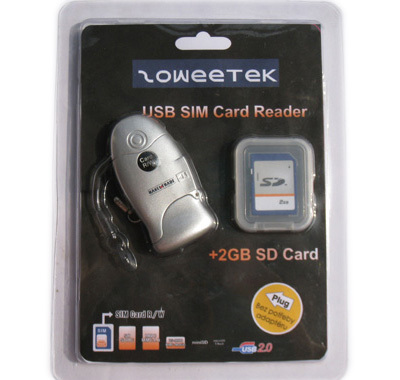 Silver Card Reader With Sd Card