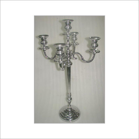 Free Stand Silver Candle Holder